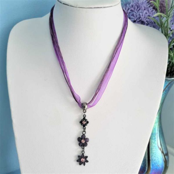 Purple Flower Necklace