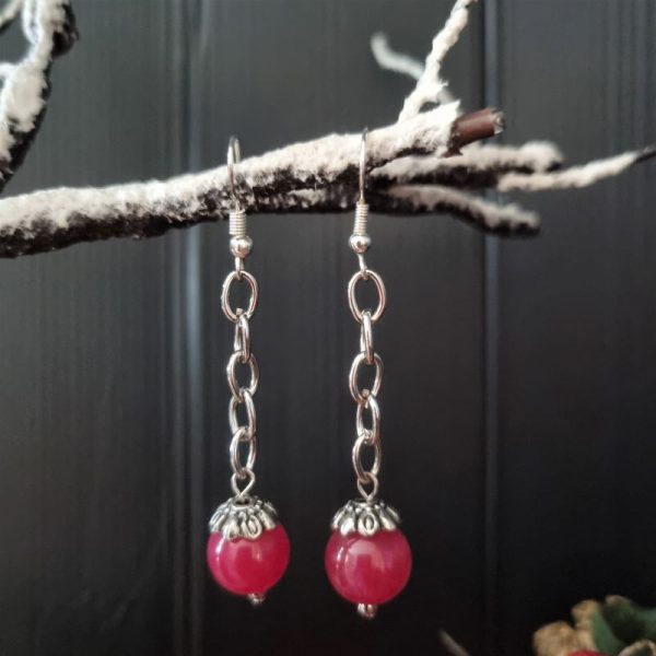 Red Bead Earrings