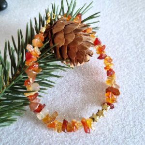 Orange Chip Bracelet