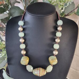 Pale Green Bead Necklace