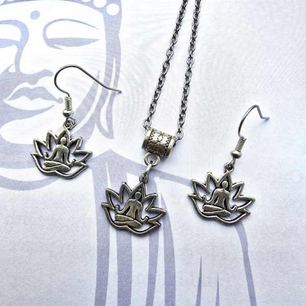 Buddha Pendant & Earring Set