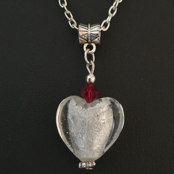 Small White Heart Pendant